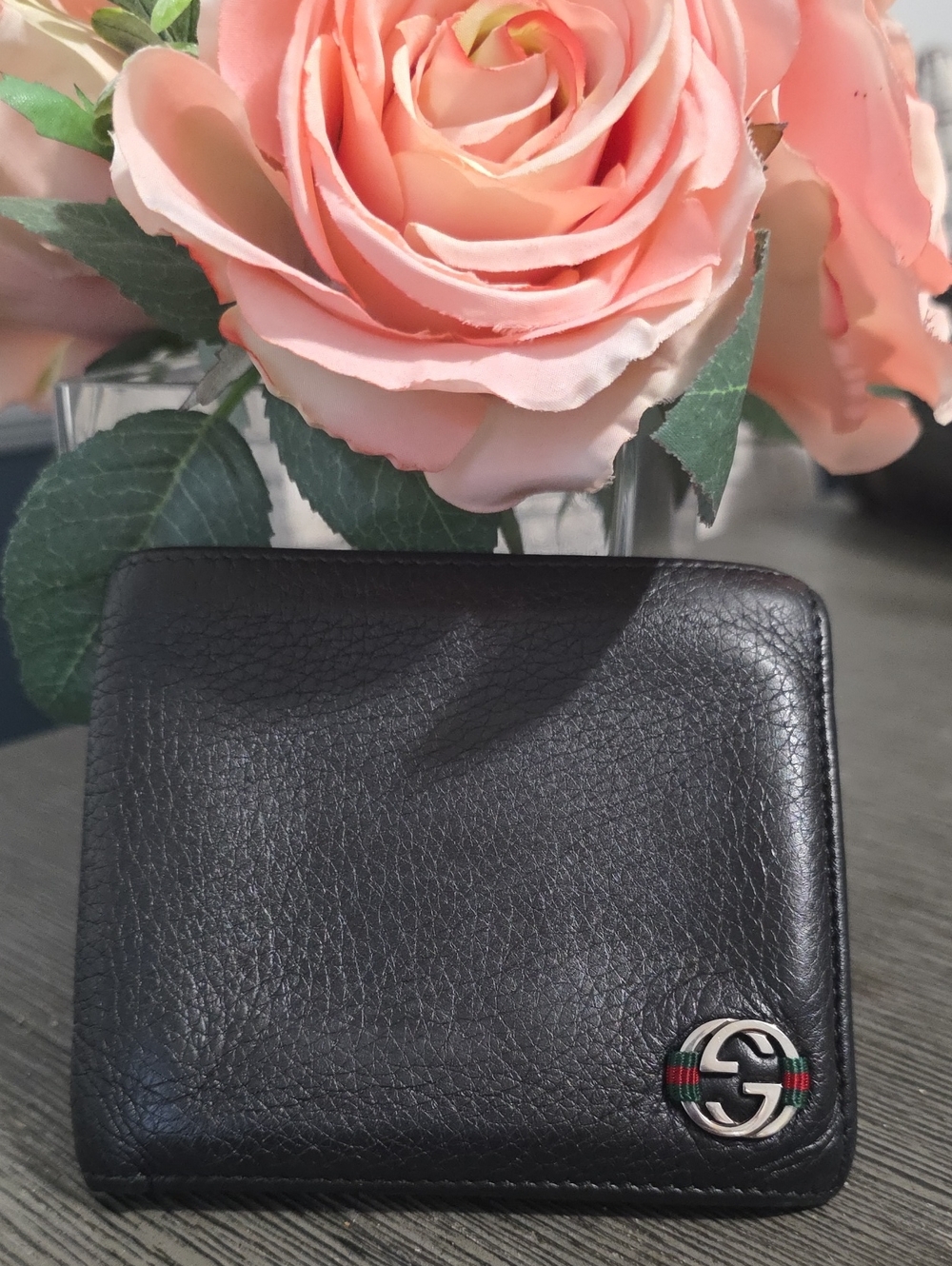 Authentic Gucci Interlocking G Web Bifold Wallet